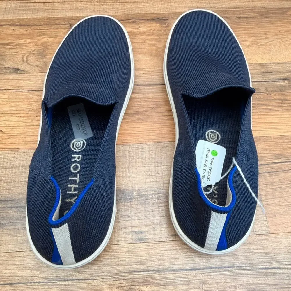 Rothy's  Women's Size 8 The Original Slip On Sneakers blue  Shoes Low Top
